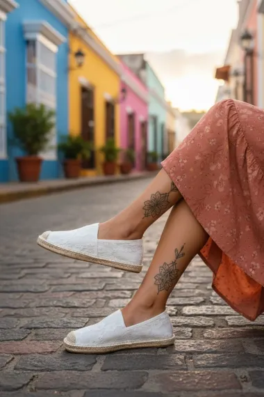 Espadrile dama casual alb Y031 t50-2